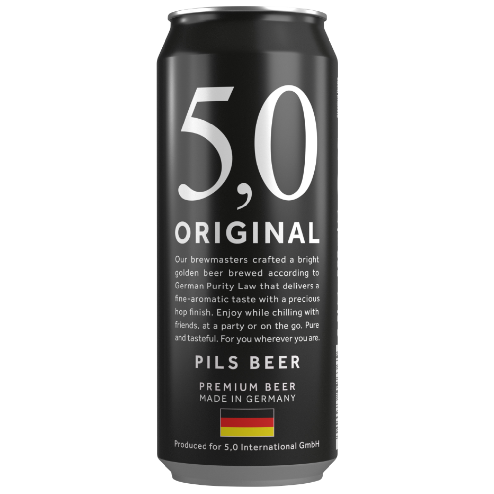 5,0 ORIGINAL PILS BEER - bia lúa mạch pilsener ( bia vàng )
