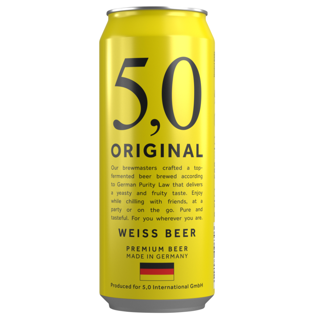 5,0 ORIGINAL WEISS BEER - bia lúa mì ( bia đục)