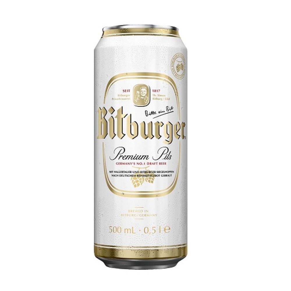 Bia Bitburger Premium Pils 4.8% – Thùng 24 lon 500ml