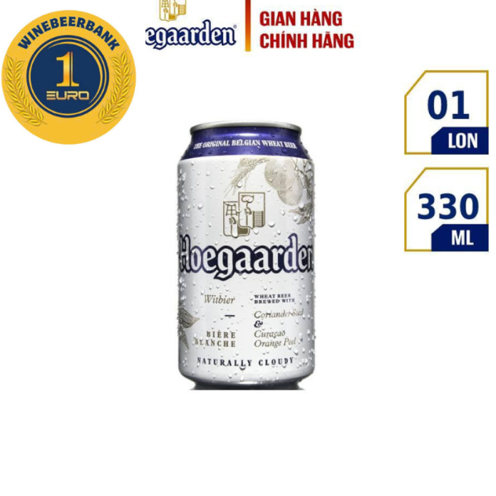Bia Hoegaarden trắng-thùng 24 lon 330ml