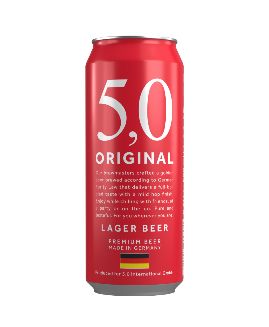 5,0 ORIGINAL LAGER BEER - bia lúa mạch ( bia vàng )
