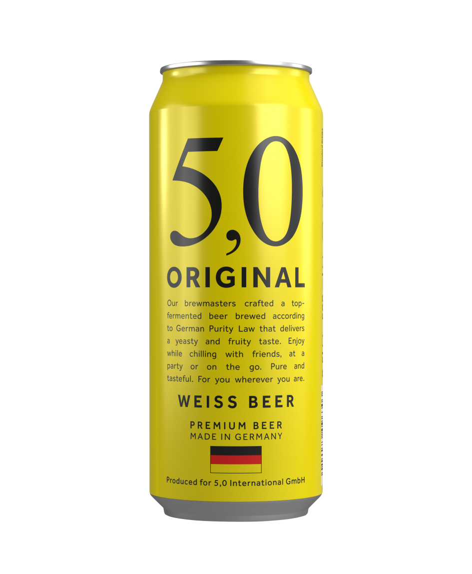 5,0 ORIGINAL WEISS BEER - bia lúa mì ( bia đục)