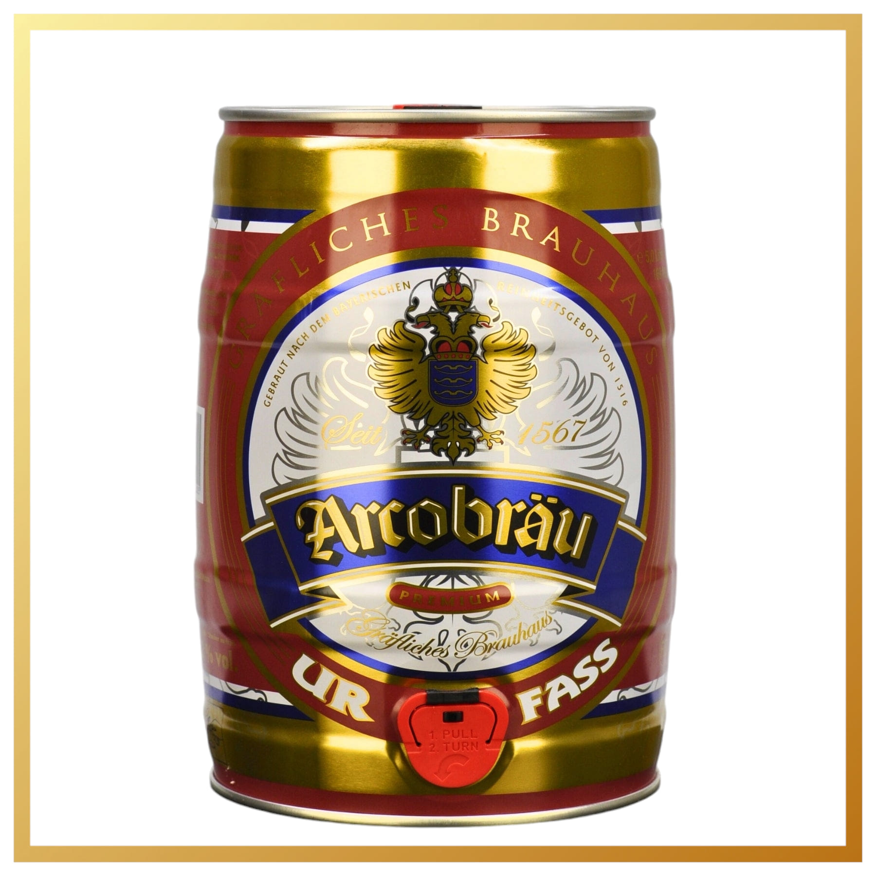 Bia Arcobrau Urfass 5.2% Đức – bom 5 lít